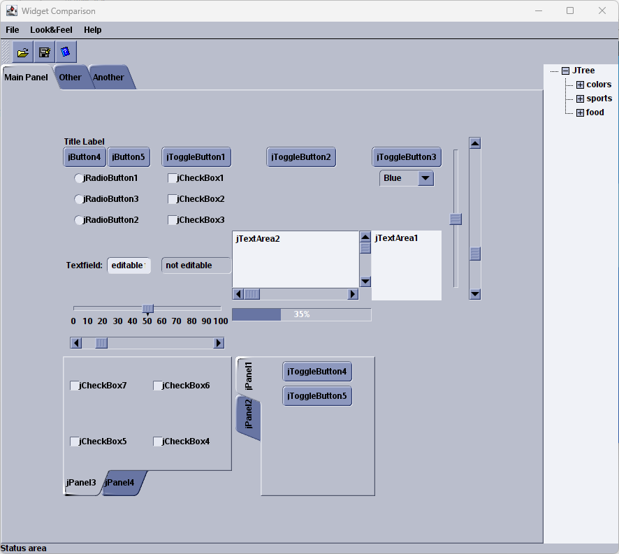 java swing components