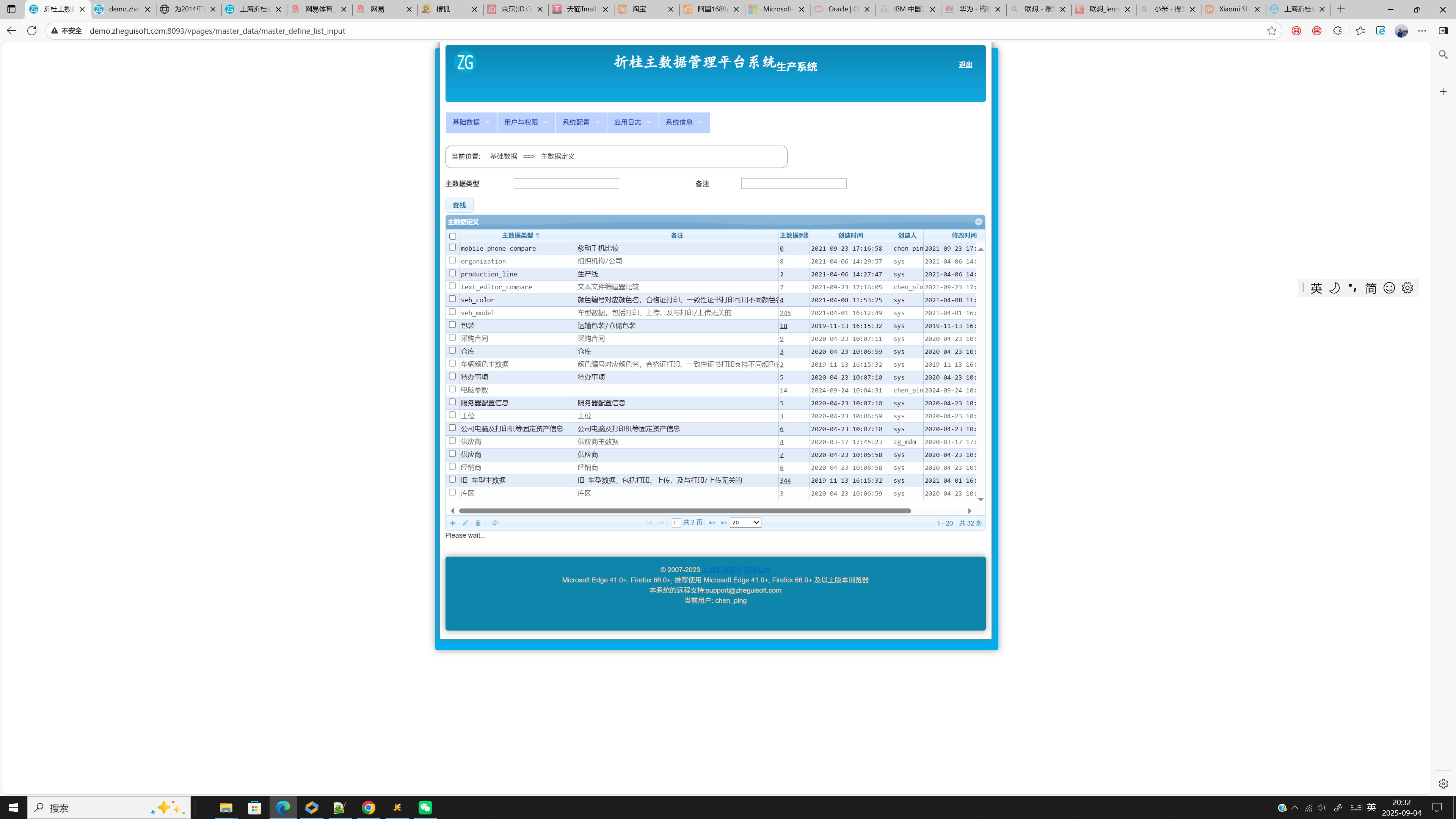 上海折桂软件-主数据管理系统, 4k显示器中网页宽度利用示意图